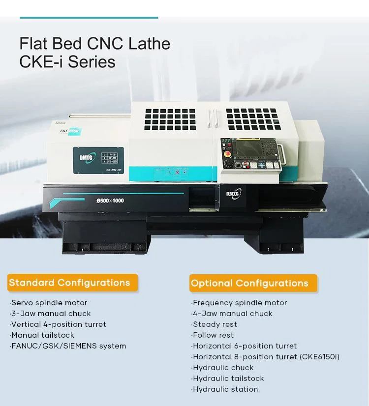 Cke6150z Cke6140z Cke6136z Cke6130z Small Flat Bench Cutting Horizontal Metal Machine Desktop Turning Tool Vertical Professional Mini Wood Slant Bed CNC Lathe