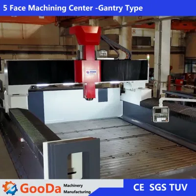 Tipo Gantry Centro di lavoro a 5 assi Lavorazione dei metalli a cinque facce Azionamento con doppia vite a ricircolo di sfere Alta precisione Elevata rigidità e maggiore produttività Fresatura CNC Foratura